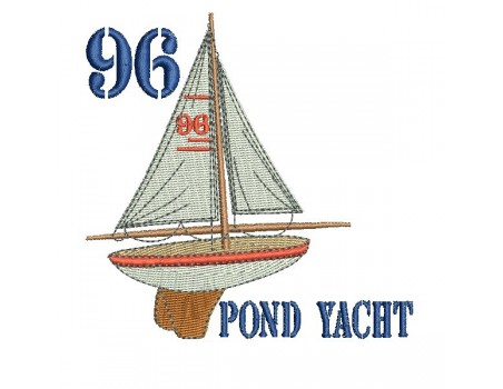 Instant download machine embroidery sailboat