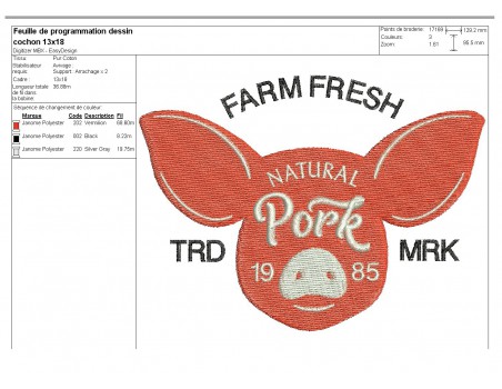 Instant download machine embroidery  beef