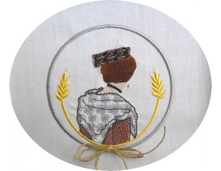 Motif de broderie l'Arlésienne de dos