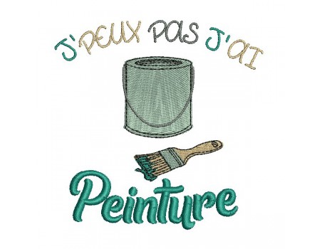 Motif de broderie machine peinture