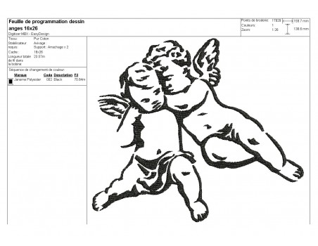 Instant download machine embroidery angel