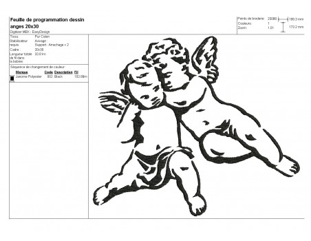 Instant download machine embroidery angel