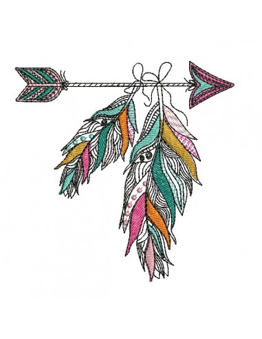 Embroidery design moon dream catcher