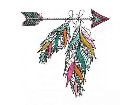 Embroidery design moon dream catcher