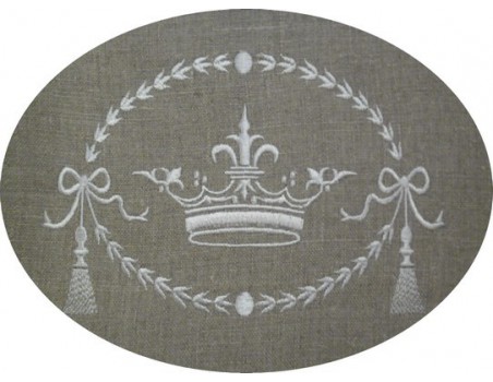 Motif de broderie cadre pompons 2 formats