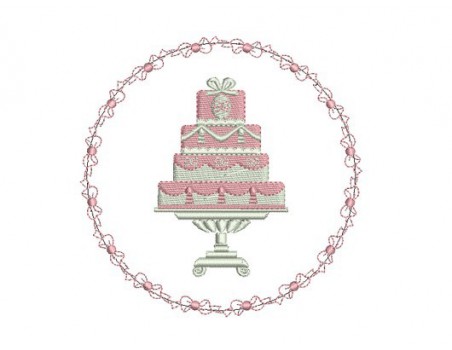 motif de broderie wedding cake