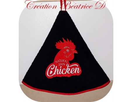 Motif de broderie machine poulet