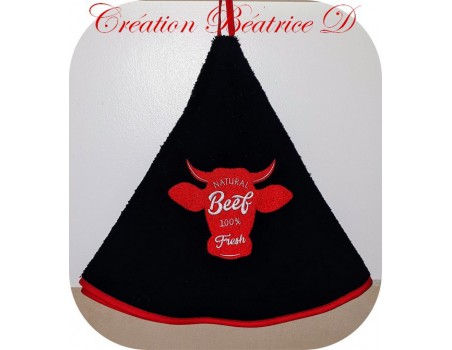 Motif de broderie machine boeuf