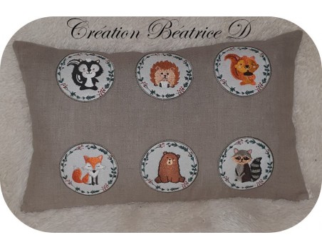 Motif de broderie machine série animaux