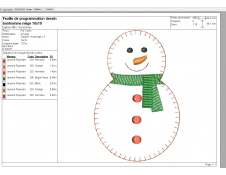 Instant download machine embroidery design snowman