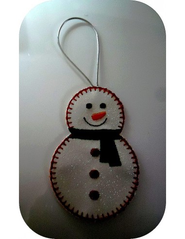 Motif de broderie machine bonhomme de neige ITH