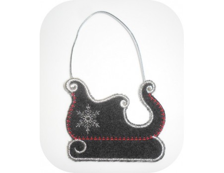 Instant download machine embroidery design Santa's sleigh
