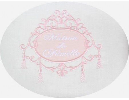 motif de broderie cadre appliqué pompons