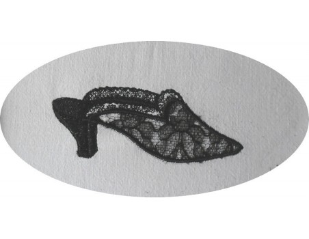 Motif de broderie appliqué chaussures rétro 