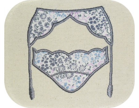 Instant download machine embroidery design redwork  retro lingerie