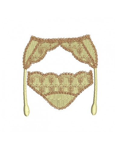 Instant download machine embroidery design panty and garter belt