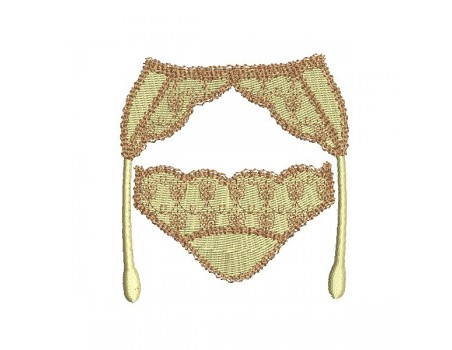 Instant download machine embroidery design panty and garter belt