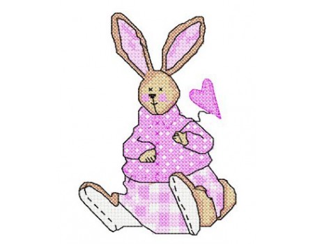 Lapin coeur 13x18