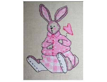 Lapin coeur 13x18