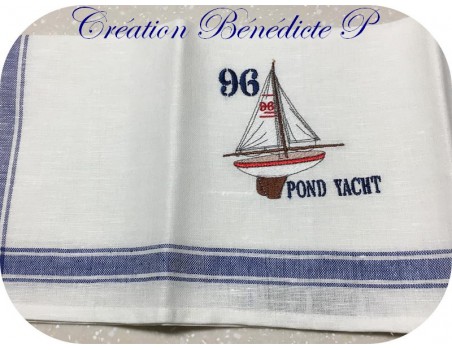 Instant download machine embroidery sailboat