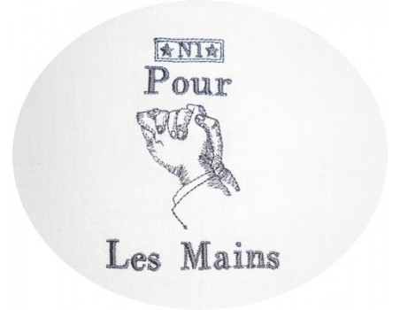 motif de broderie Mains 