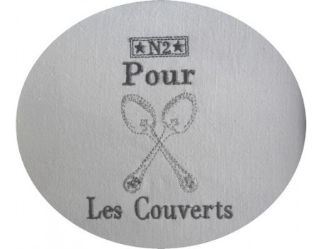 motif de broderie couverts