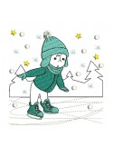 Instant download machine embroidery design little boy skater