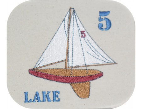 Instant download machine embroidery sailboat