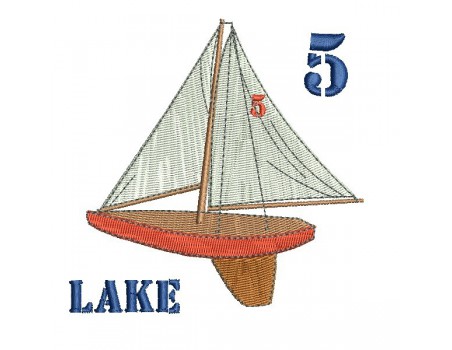 Instant download machine embroidery sailboat