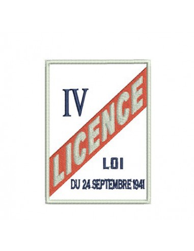 motif de broderie Licence IV