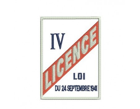 motif de broderie Licence IV