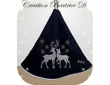 Motif de broderie machine cerf et biche