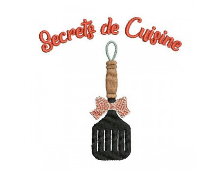 Instant download machine embroidery design family secrets flat spatula