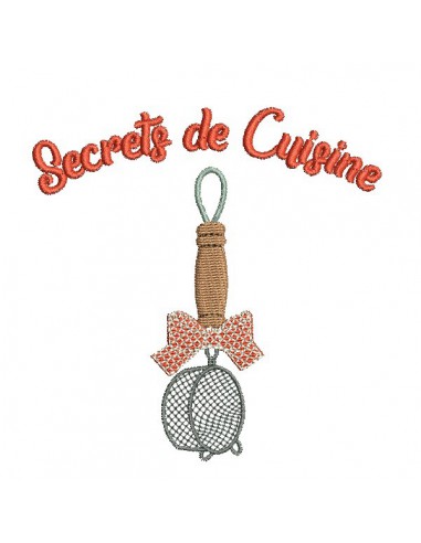 Motif de broderie machine secrets de cuisine passoire