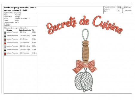 Instant download machine embroidery design family secrets flat spatula