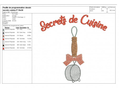 Instant download machine embroidery design family secrets flat spatula