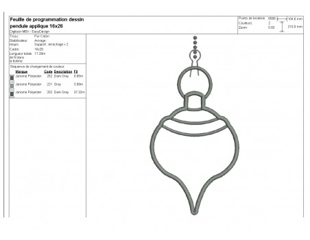 embroidery design esoteric pendulum