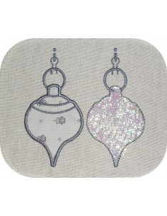 Motif de broderie pendule ésotérique en mylar et appliqué