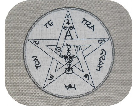 Motif de broderie machine pentagramme