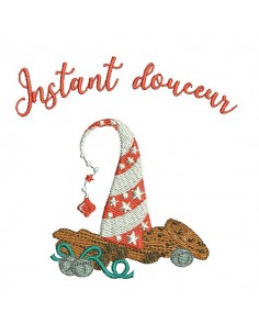 Instant download machine embroidery design christmas coffee maker and cookies