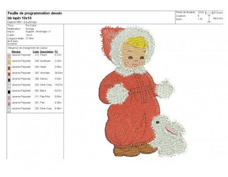 Instant download machine embroidery design little girl on a reindeer