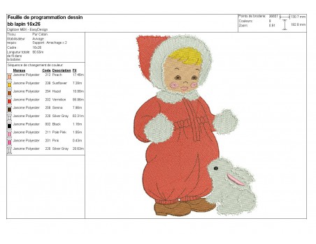 Instant download machine embroidery design little girl on a reindeer