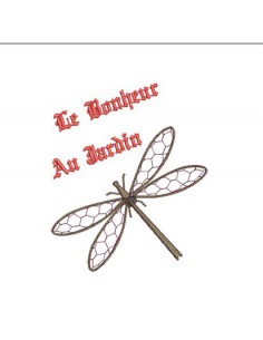 motif de broderie libellule