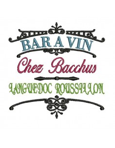 Instant download machine embroidery crate of wine