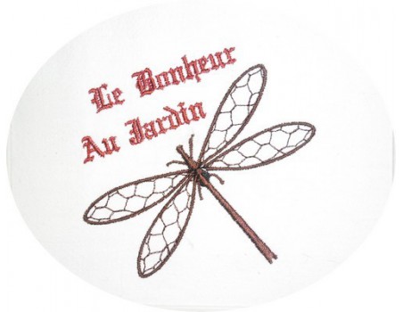 motif de broderie libellule