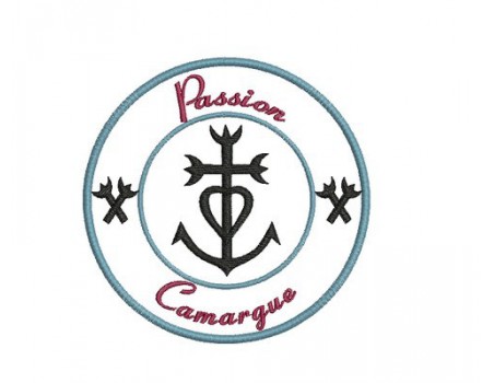 Motif de broderie Croix de Camargue