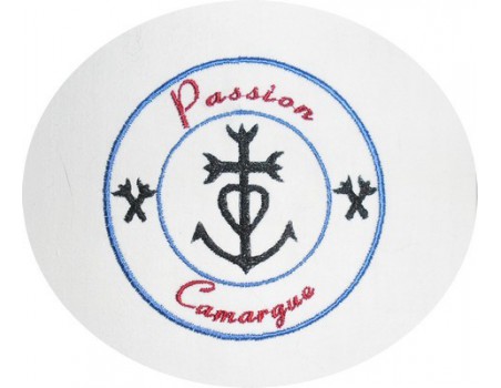 Motif de broderie Croix de Camargue