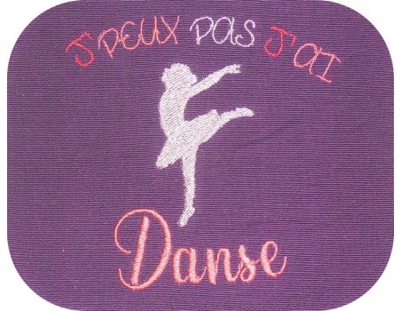 Motif de broderie machine danse