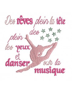 Motif de broderie machine danseuse