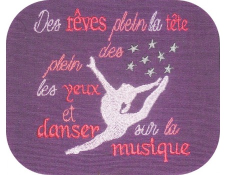 Instant download machine embroidery design dance